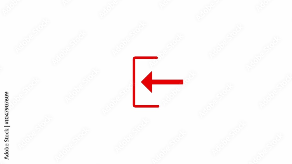 Poster loading icon with technology glitch. arrow move in to line and download flat icon.
