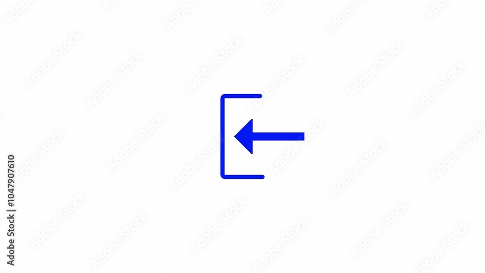 Poster loading icon with technology glitch. arrow move in to line and download flat icon.