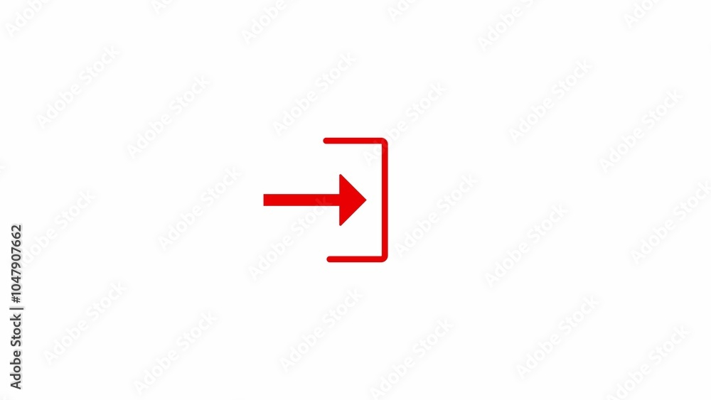 Poster loading icon with technology glitch. arrow move in to line and download flat icon.