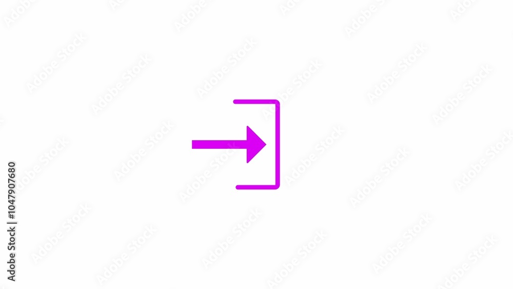 Poster loading icon with technology glitch. arrow move in to line and download flat icon.