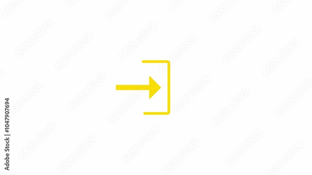 Poster loading icon with technology glitch. arrow move in to line and download flat icon.