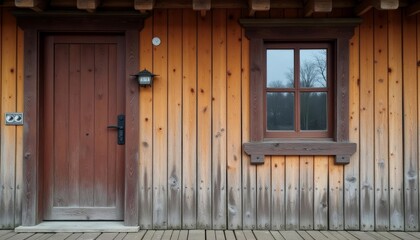  Cozy cabin door with rustic charm