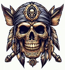 TRIBAL TATOO トライバル タトゥ 刺青ドクロ 海賊