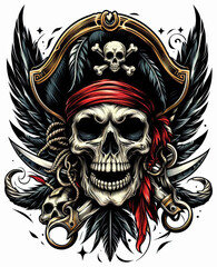 TRIBAL TATOO トライバル タトゥ 刺青ドクロ 海賊