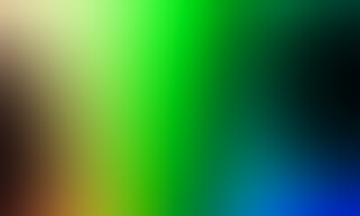 Abstract blurred background image of blue, green, yellow colors gradient used as an illustration. Designing posters or advertisements.