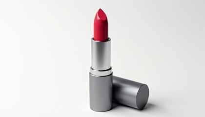  Elegance in a tube  A single vibrant red lipstick
