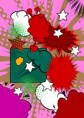Cartoon super background, comic book backdrop. Retro vector comics pop art design.