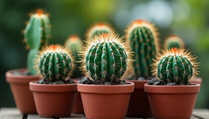  Vibrant cacti in terracotta pots ready to bring life to any space