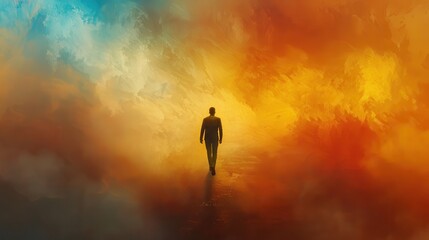 Mysterious Walk Through Dramatic Colors