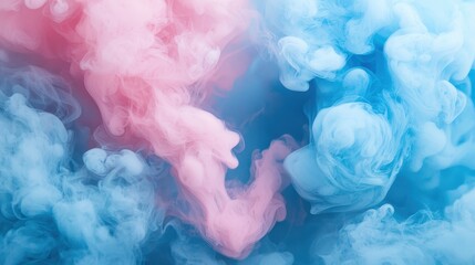 Fototapeta premium Abstract Swirling Smoke in Blue and Pink Hues