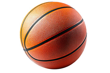 Obraz premium Basketball on a white isolate background, perfect for sports-themed design projects. isolated on transparent background.