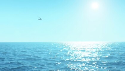 Fototapeta premium Ethereal seascape under a clear sky