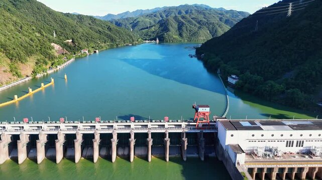 Scenery of the small three gorges of Fuchun River, Tonglu County, Hangzhou City, China