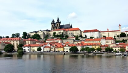 Fototapeta premium Charming European town by the water