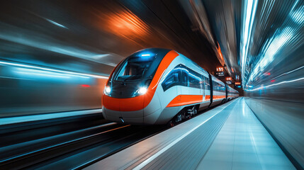 Fototapeta premium The subway in the subway station