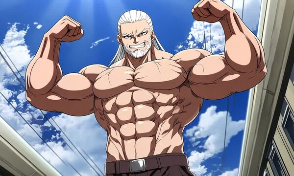 Romantic Fitness Anime Guy Character Holding Rose: Valentine Video