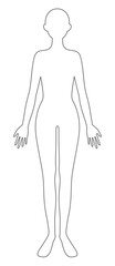 人体　線画　女性