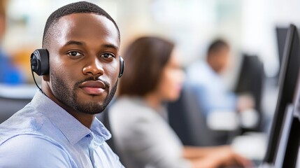 Obraz premium Engaged Customer Service Representative in Consultation