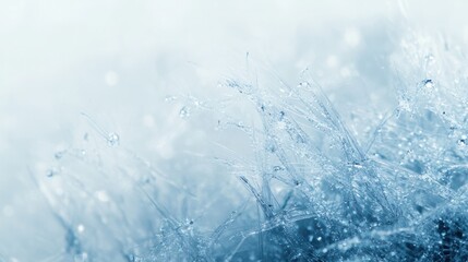 Fototapeta premium abstract background with delicate snowflakes and frosty blue light effects, creating a cold season ambiance, isolated on white