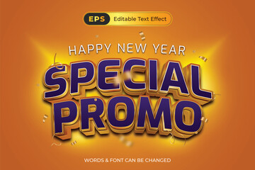 a poster for happy new year with the words special promo on it.