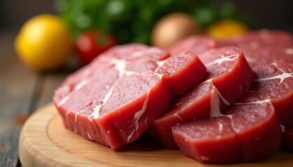  Deliciously marbled beef ready to grill