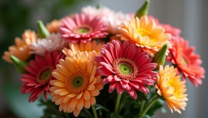  Vibrant bouquet of daisies in bloom