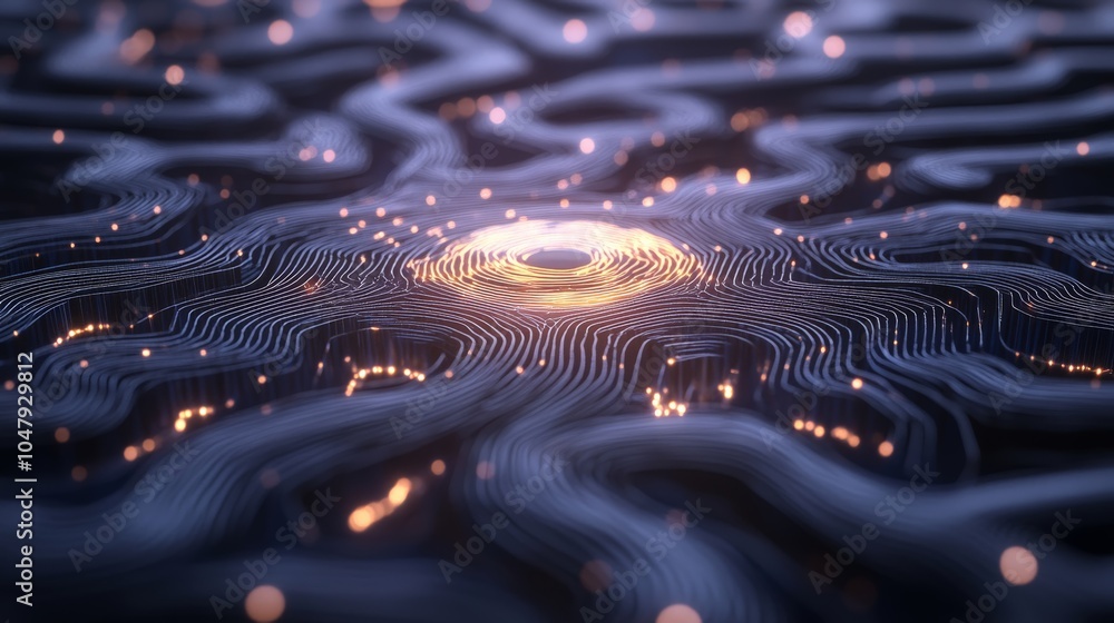 Poster neural network data learning illustration