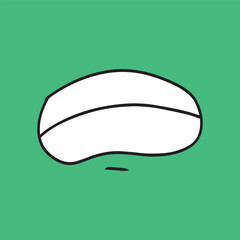 hand drawn kawaii mouth doodles isolated on white background. mouth comic element stock design