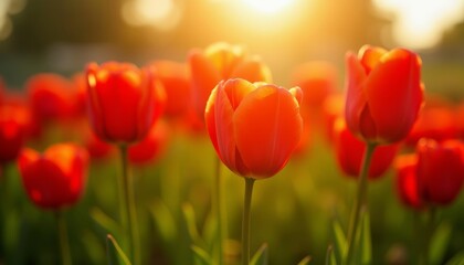 Fototapeta premium Blooming with joy in the suns embrace