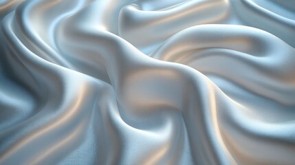 Obraz premium Smooth, flowing blue silk fabric creating an elegant texture.