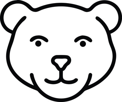 recommend clip art: Bear head vector Art, Icon, Logo and Graphics. Bear head outline and line art illustration design. Lion head black and white.