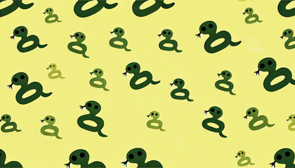 巳年蛇の壁紙背景と年賀状素材黄色カラー3