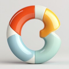 A colorful, stylized lifebuoy design with a modern aesthetic.