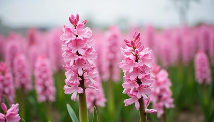 Obraz premium Blooming beauty in a field of pink