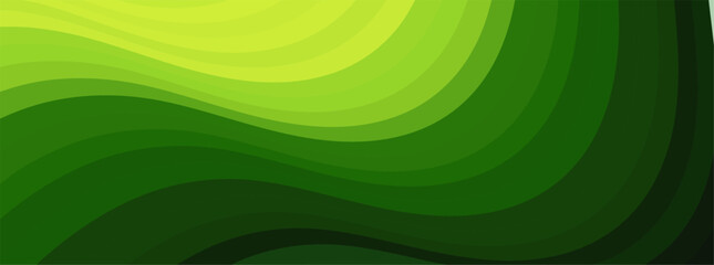 Abstract green wave background.
