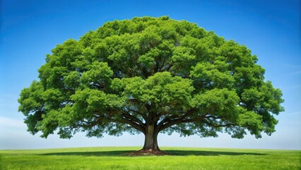 Fototapeta premium Symmetrical vertical panoramic of a Quercus ilex