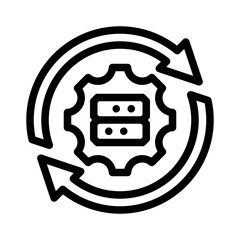 Data Processing line icon