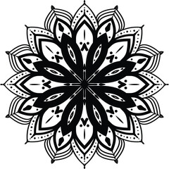 Flower Mandala Art Designs Circular Pattern in the Form of a Mandala Decorative Ornament in Ethnic Oriental Style.