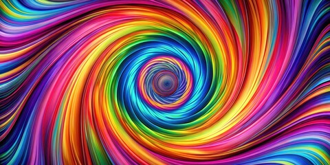 Fototapeta premium A vibrant swirl of color creates a mesmerizing pattern that draws the eye inward, evoking a sense of depth and movement.