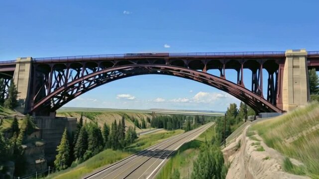 Lethbridge Viaduct (Lethbridge, Alberta) Also known as the High Level Bridge, this steel trestle bridge is the longest and highest in Canada. It's an engineering marvel and a striking sight against 
