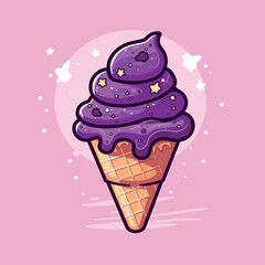 Magical Purple Ice Cream