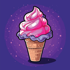 Galaxy Ice Cream Swirl