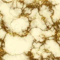 Gold and White Marble Texture with Glitter Effect – Glamorous Abstract Background for Digital and Print Designs