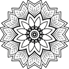 Flower Mandala Meaning Circular Pattern in the Form of a Mandala Decorative Ornament in Ethnic Oriental Style.