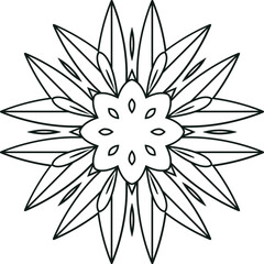 Flower Mandala Drawing Circular Pattern in the Form of a Mandala Decorative Ornament in Ethnic Oriental Style.