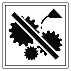 Fototapeta premium No Contamination Sign with Chemical Splash Graphic