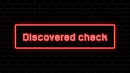 Discovered check のネオン文字