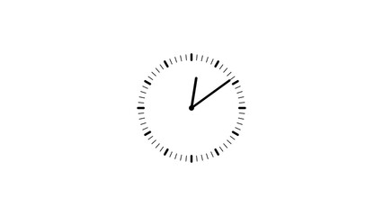 Analog Clock icon background, 24 hours arrow fast rotated 4k illustration.