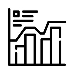 Bar Graph line icon