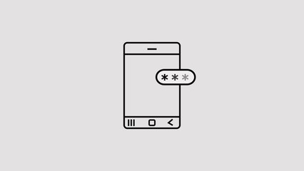 Mobile phone coming text or OTP Icon conceptual background illustration. Two step verification icon concept background.